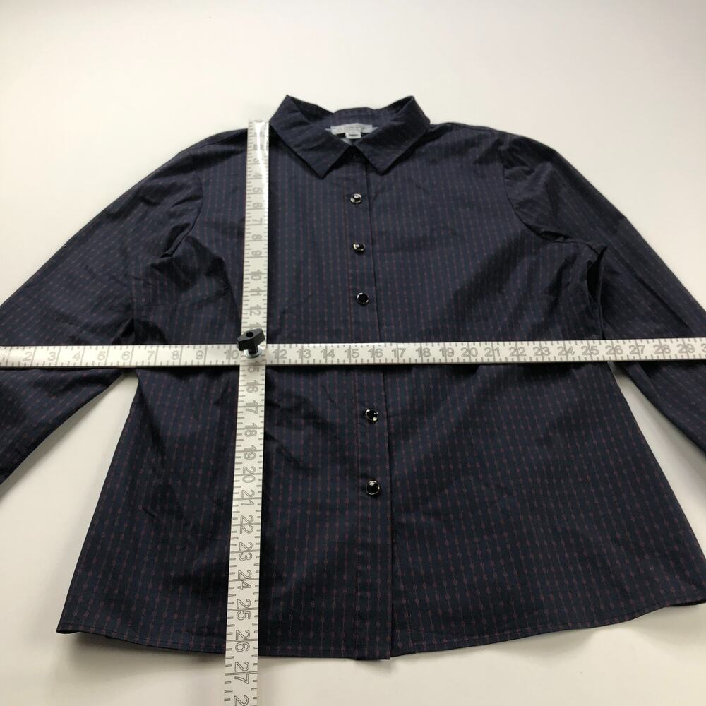 St John Sport 16 Women's Button Short Long Sleeve Multicolor Shirt Blue - Picture 4 of 11